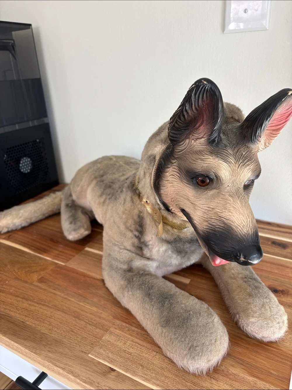 Vintage LARGE 1967 My Toy Plush Pal Rubber Face German Shepherd Rin Tin Tin